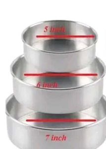 Round Aluminium Cake Mould - Set Of 3