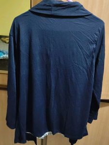 Navy Blue Top With Shrug