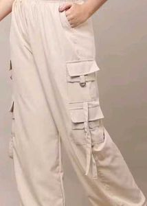 Beige Cargo Pants