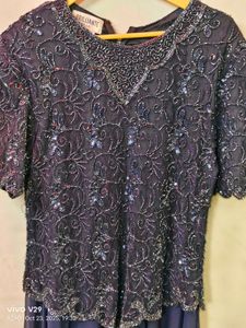 Elegant Navy Blue Dress