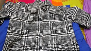 Women Winter Balck And White Coat
