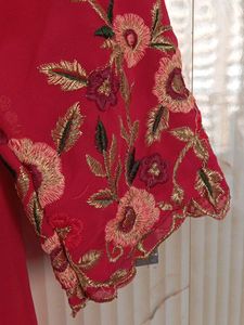 New Pink Floral ZARI ETHNIC Dress