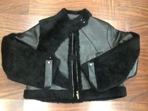 Heliot Emil Black Shearling Leather Jacket