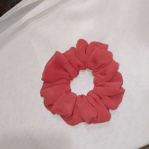 Fluffy Georgette Scrunchies...Pack Of 8