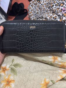 Mango crocodile skin effect wallet