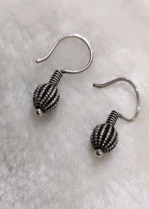 92.5 Silver Bead Drop earrings