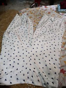 Patterned Button-Down Plazo