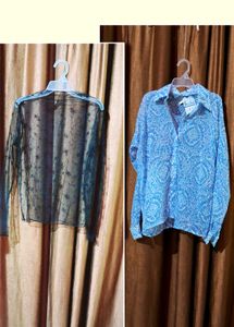 Combo Of 2 Sheer Tops Net N Other Chiffon