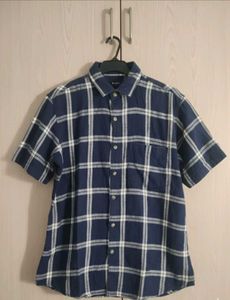 zudio Men's Plaid Short Sleeve Shirt