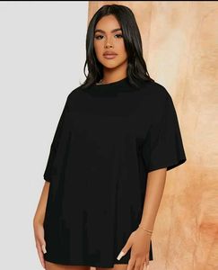 Women’s Black Oversized Cotton Blend T-Shirt
