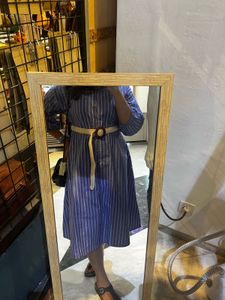 Striped Shirt Dress with Belt