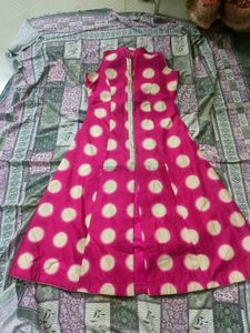 Pink Polka Dot Kurta