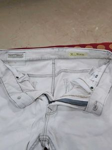 Mufti White Coloured Jeans