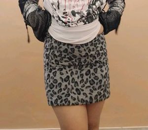 Animal print skirt