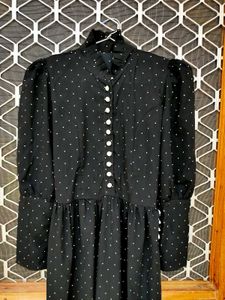 Polka Dot Black Dress