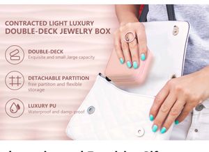 Black Jewellery Box Organiser For Women Portabl