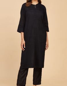 Fabindia Black Cotton Kurta
