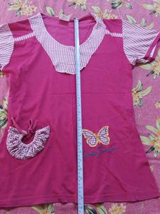 Cute Pink Butterfly Top