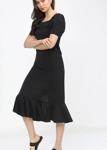 Chic Black Midi Dress