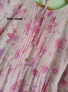 Pink Floral Design Maxi