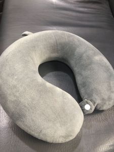 Grey Travel Neck Pillow With Memory Foam