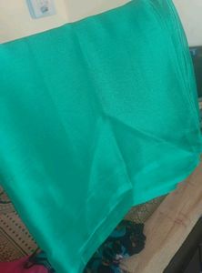Plain Sea Green Saree