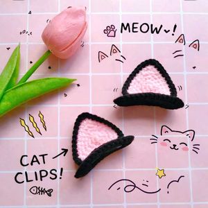handmade crochet cat 😺 clips ...