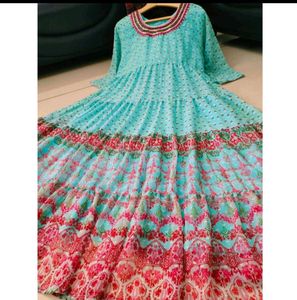 Blue Floral Print Maxi Dress ( New 🆕💯🆕)