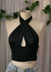 Zara Black Halter Top