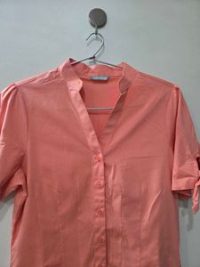 Peach Shirt Marks &amp; Spencer