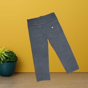 women grey straight jeans size 34 (O-61)