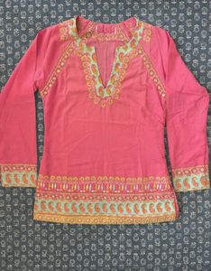 Boho Embroidered Tunic Top