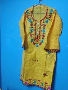 Haldi Embroidery Suit Set