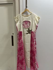 White And Pink Gown