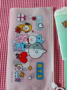 BTS BT21 Pouch, pen, fan &amp; hair accessory.