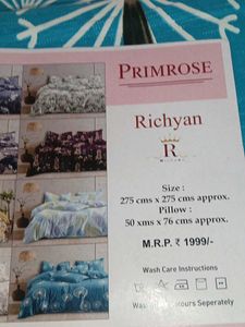 Teal Dandelion Print Bedsheet Set