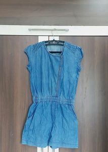 Blue Jeans Dangri For Girls