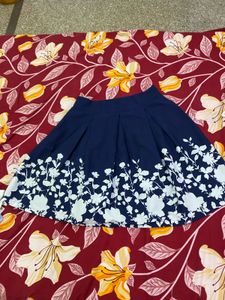 Floral Navy Skirt
