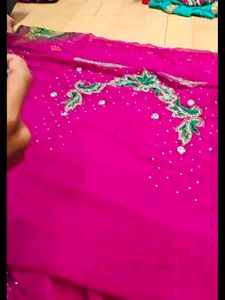 Heavy Stone Work Net Georgette Saree