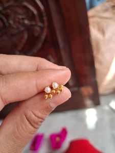 Pearl Drop Earrings gold
