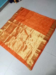 Orange Colour Pure Kanchi Pattu Saree