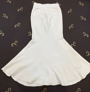 White Mermaid Hem Skirt