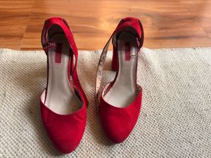 Forever 21 Red Block Heels