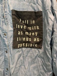 Denim Shirt with Unique Patch