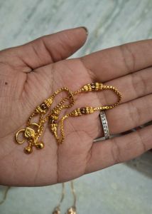 Gold Tone Anklets - Set of Two
