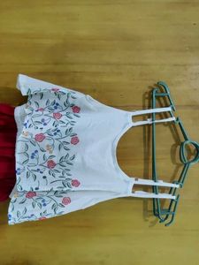 Floral cute red and white jumpsuit ♥️