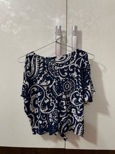 Blue Top shoulder cuts