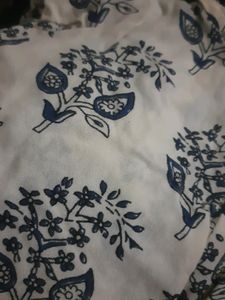 Printed White  Short Kurti
