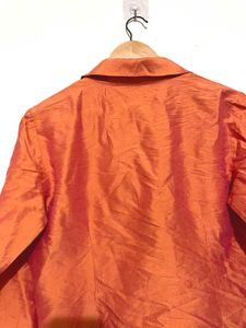Silk Imported Orange Shirt By SLB