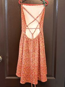 Floral Print Strapless Dress